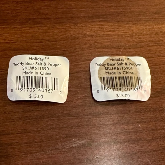 🎄🌟HP🌟VTG Lenox Holiday Bears Salt & Pepper Shakers Porcelain Hand Painted - Picture 12 of 12